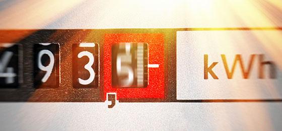 Das Bild zeigt einen Stromzähler.