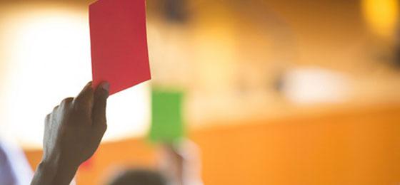 The picture shows a vote